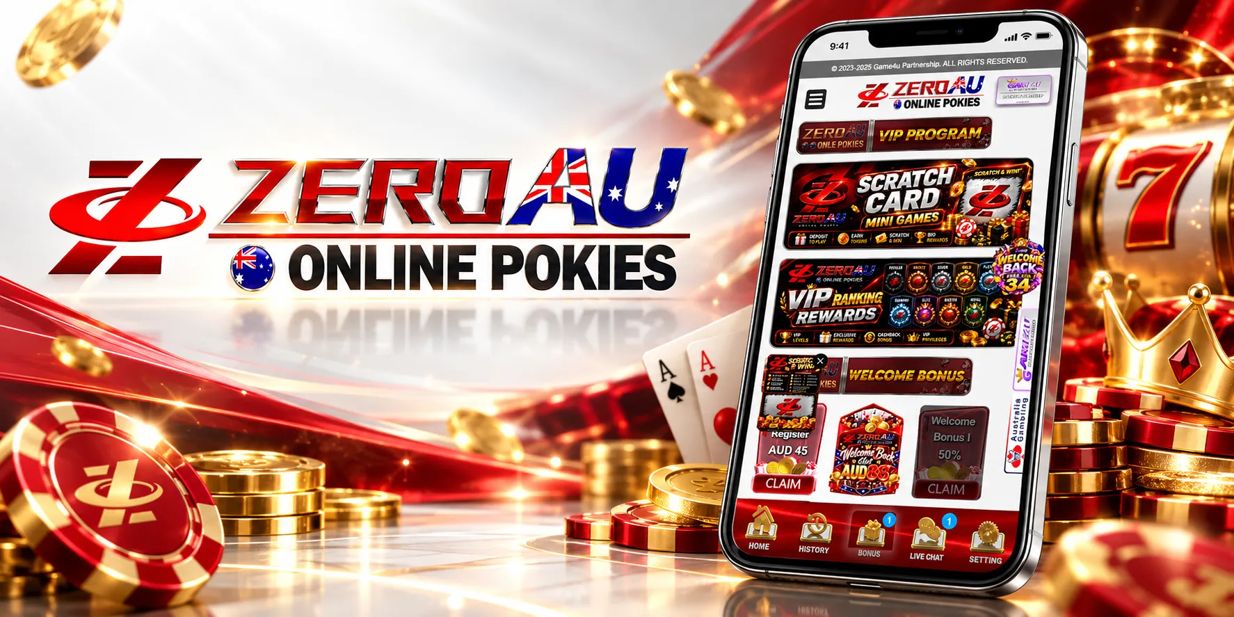 ZeroAU Casino App Screenshot